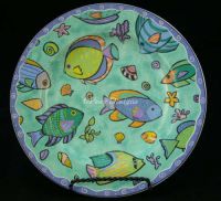 Sakura CARIBBEAN WAVE Salad Plate Sue Zipkin